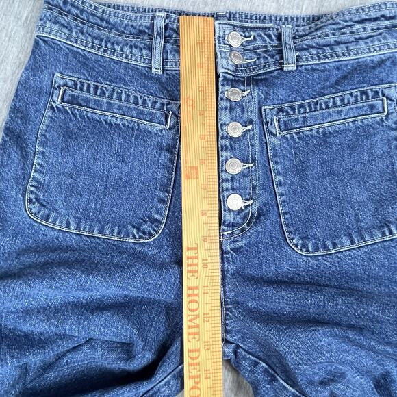 WE THE FREE Women Size 30 Colette High Rise Wide Leg Cropped Cotton Denim Jeans - Picture 15 of 16